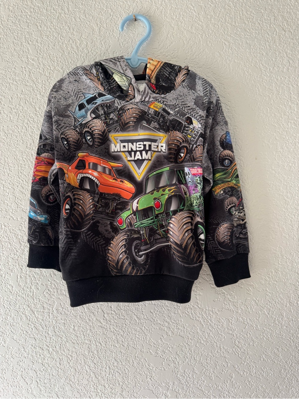 Monster Jam Kids Hoodie - Multi-Color Monster Trucks 3t
